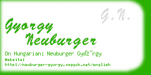 gyorgy neuburger business card
